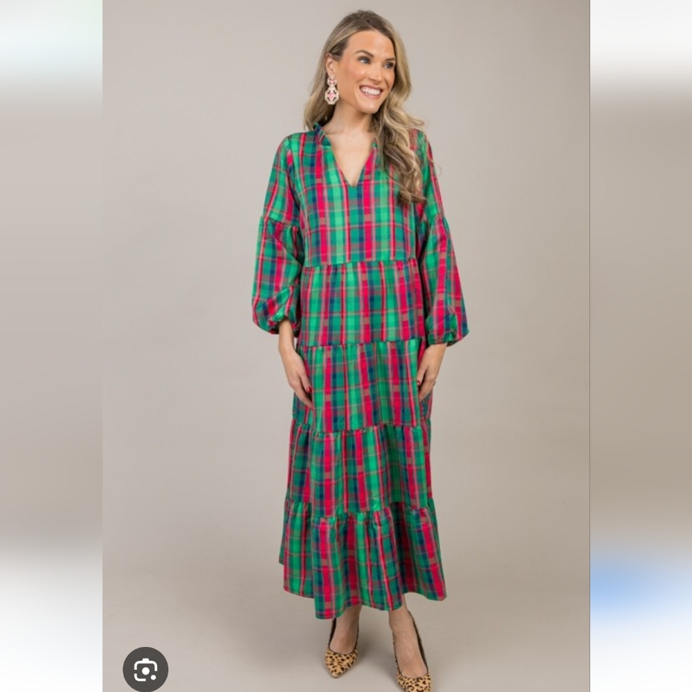 Michelle McDowell Christina Dress Plaid About You Size XL - Picture 2 of 11